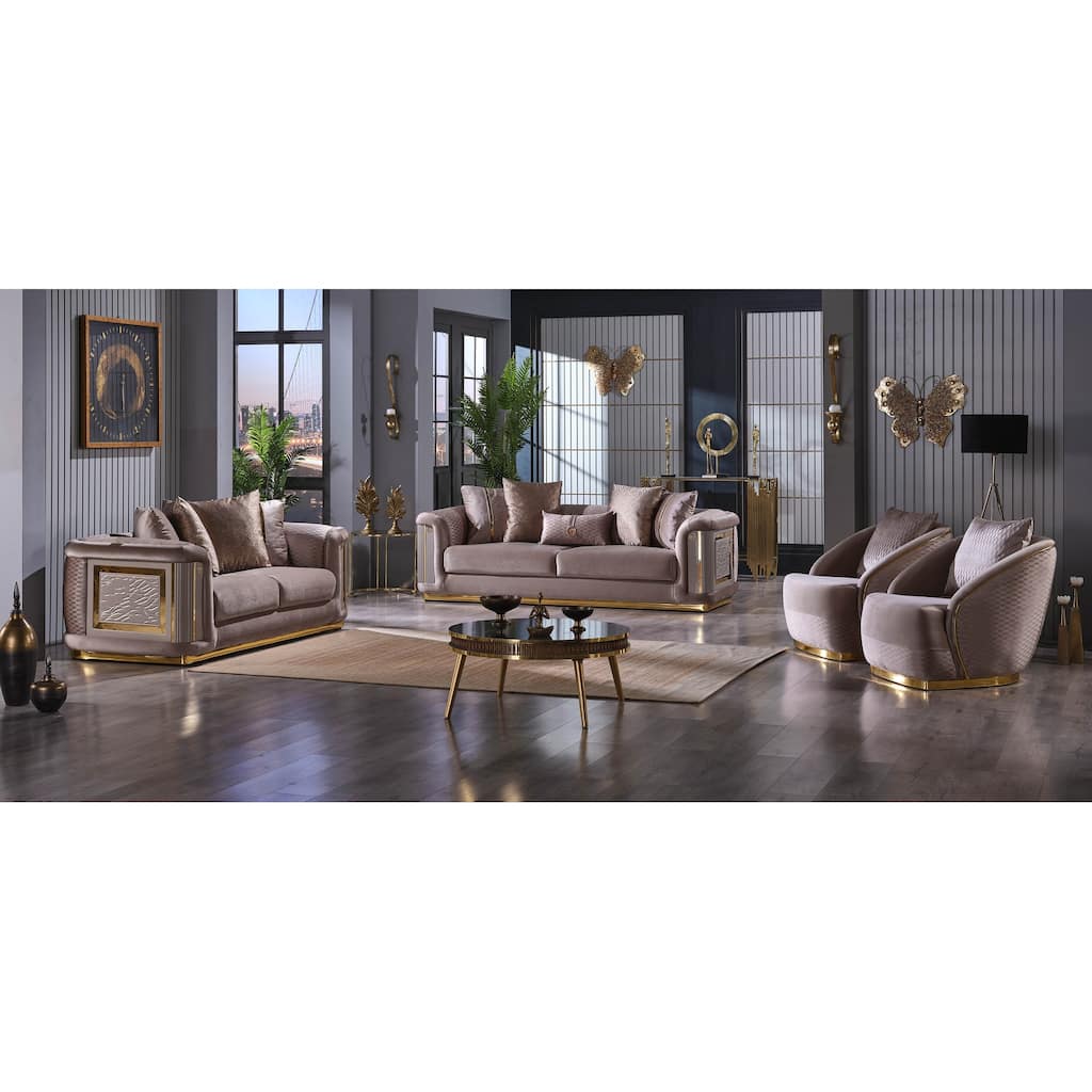 Elle 4-piece Living room Set Pillow Back