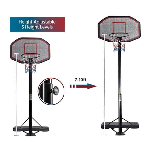 Yaheetech 233 bis 308 cm Höhenverstellbarer Basketballständer Mobile Basketballanlage für Indoor