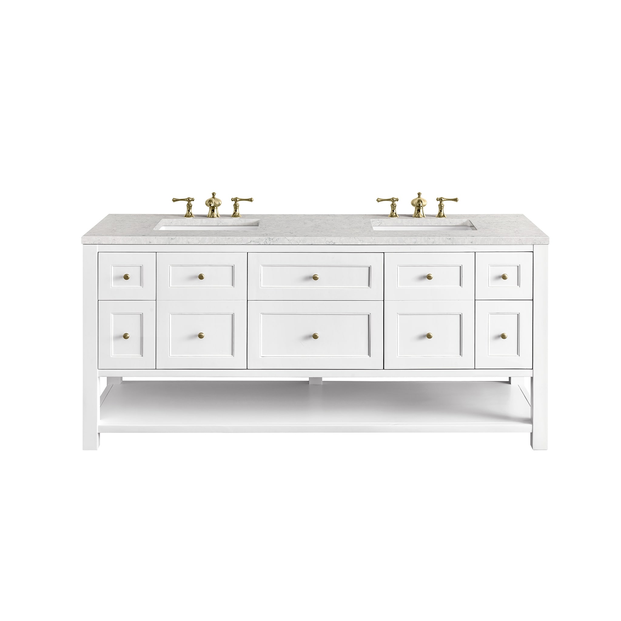 James Martin Vanities Breckenridge 72" Double Vanity, w/FreePower Wireless Charger
