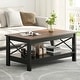 preview thumbnail 27 of 47, Farmhouse Coffee Table with Storage 2-Tier Center Table for Living Room