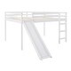 preview thumbnail 14 of 12, Full Size Loft Bed with Slide , Sturdy Pine Wood Construction, Guard Rails, and Slatted Design