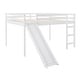 preview thumbnail 14 of 12, Loft Bed with Slide, Full Size, White