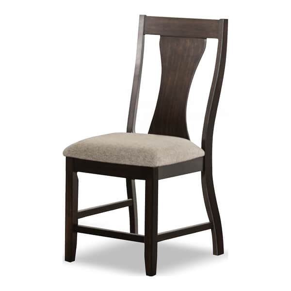 slide 2 of 4, Furniture of America Yara Modern Espresso Wood Padded Seat Side Chair (Set of 2) Espresso