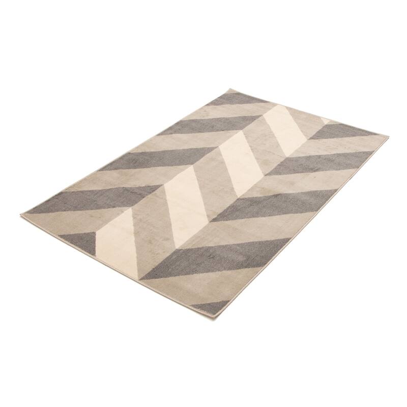 ECARPETGALLERY Machine Woven Bianca Grey Area Rug
