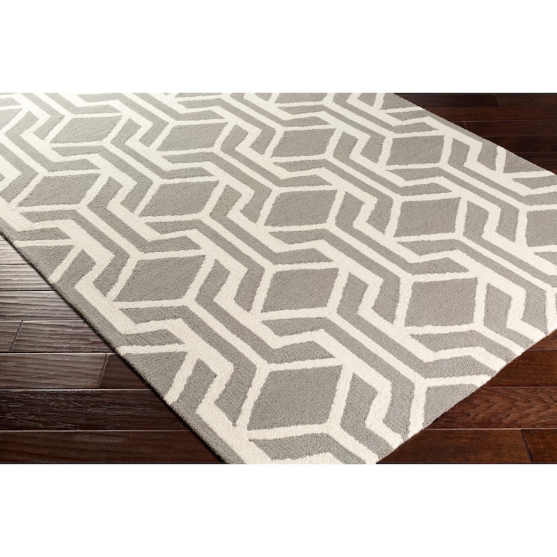 Pass Hand-Tufted Retro Geometric Wool Rug (7'6 x 9'6)