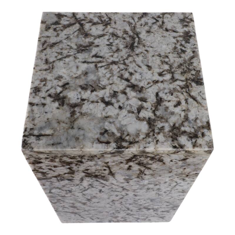 Marble Accent Table Sleek Geometric Lines and Minimalist Aesthetic - 12" x 12" x 20"