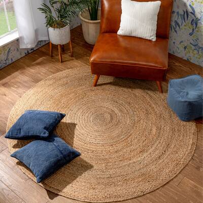 Well Woven Brielle Larissa Solid Jute Hand-Woven Area Rug