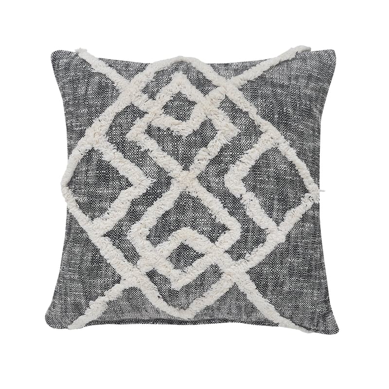 Sevita Tufted Geometric Diamond Modern Throw Pillow