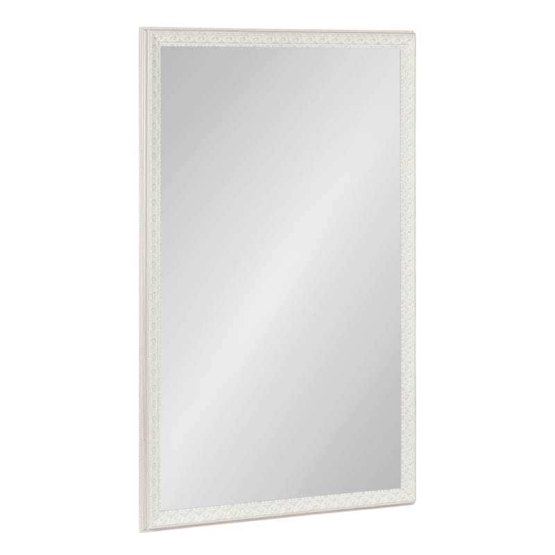 Kate and Laurel Johann Rectangle Wall Mirror - 20x30 - White