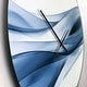 preview thumbnail 3 of 9, Designart 'Glittering Light Blue Pattern' Oversized Modern Wall Clock
