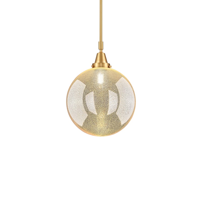 Innovations Lighting 447-1S-17-12 Beacon Pendant Beacon 12" Wide - Satin Gold / Mercury