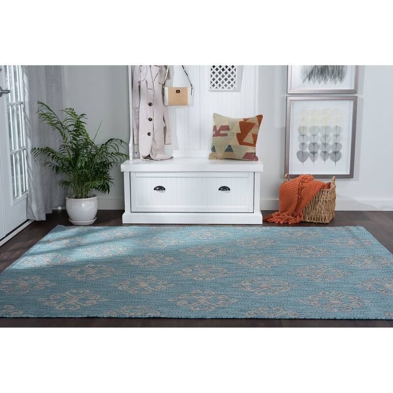 Colonnade Transitional Scroll Indoor/Outdoor Area Rug