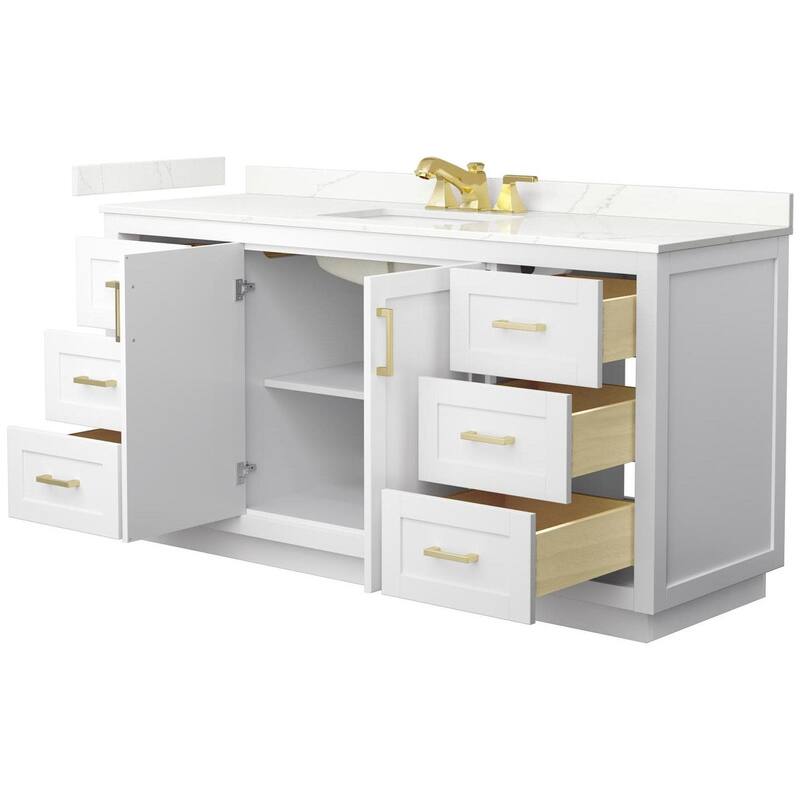 Wyndham Collection WCF292966S-QTZ-US3MXX Miranda 66" Free Standing