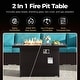 preview thumbnail 17 of 51, 7-Piece Outdoor Deep Seating Sectional Wicker Patio Conversation Set with Fire Pit