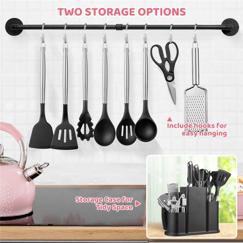 38 PCS Kitchen Utensils Set, Silicone Cooking Utensils