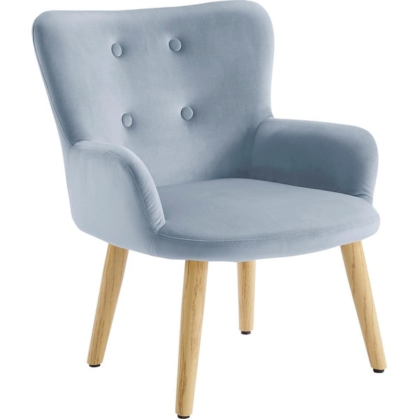 slide 2 of 6, Ren Home Astrid Kids Accent Chair Ice Blue Velvet