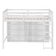 preview thumbnail 11 of 26, Minimalist Design Twin Size Loft Bed with 8-Open Storage Shelves,Built-In Ladder and Full-Length Guardrail,Solid Wood Bed