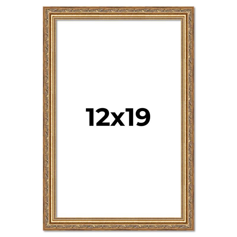 12x19 Frame Red Solid Wood Picture Frame Width 1.75 Inches | Interior Frame Depth 1 13/16 Inches