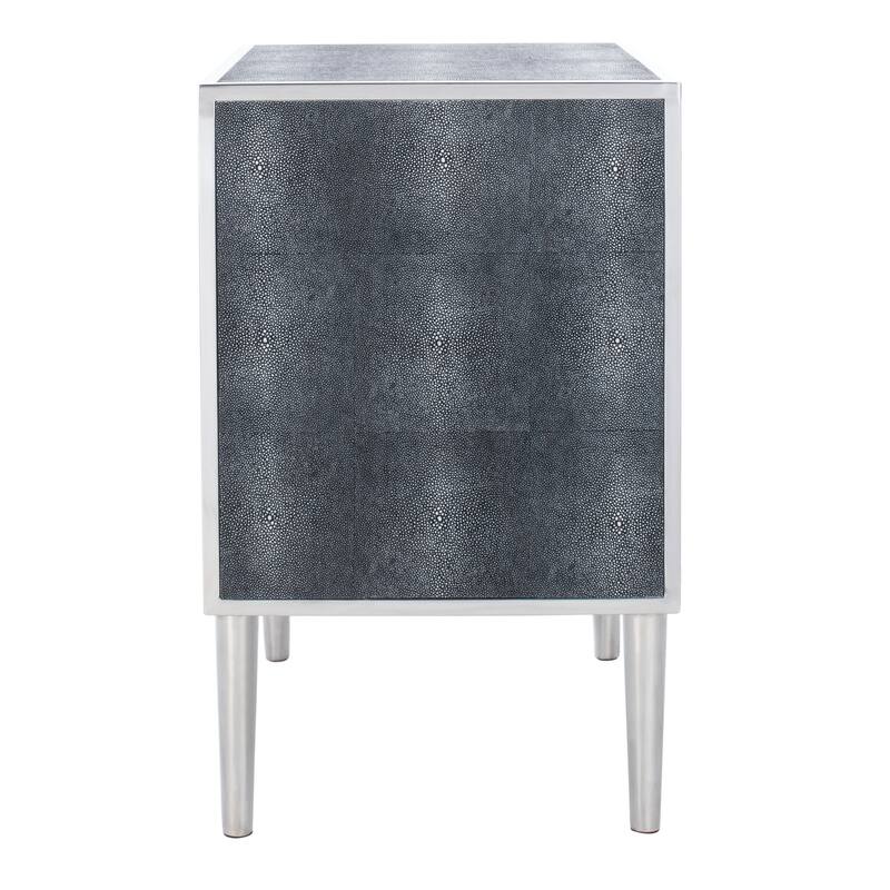 SAFAVIEH Couture Pietsje 1-Drawer Faux Shagreen Nightstand