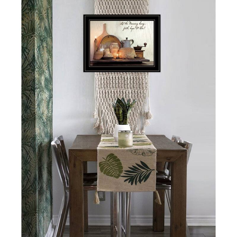 TrendyDecor4U Farmhouse "Faith, Hope, & Love" Framed Print Wall Art by Susie Boyer - Earth Tone