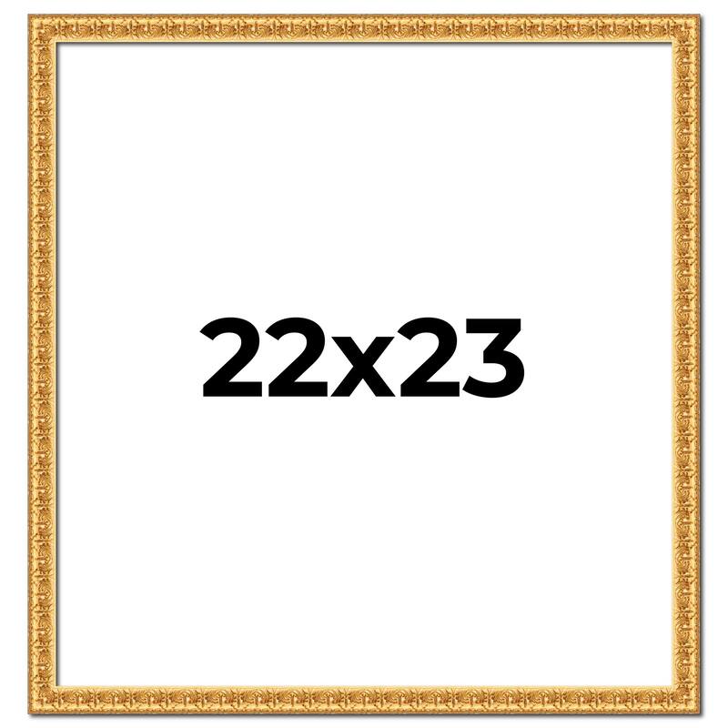 22x23 Frame Gold Real Wood Picture Frame Width 1 inches | Interior