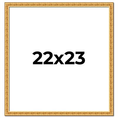 22x23 Frame Gold Real Wood Picture Frame Width 1 inches | Interior