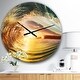 preview thumbnail 1 of 7, Designart 'Colored Ocean Waves Falling Down V' Modern Seashore Wall CLock 16 in. wide x 16 in. high