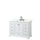 Option White, Black Trim, White Quartz Top