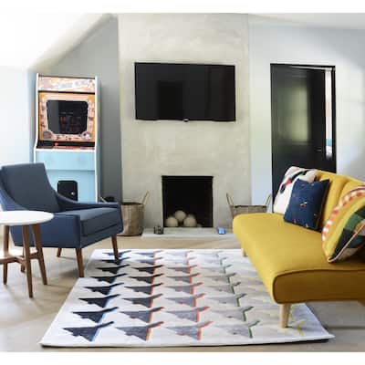 Novogratz by Momeni Lulu Airplane Houndstooth Hand Tufted Polyester Area Rug