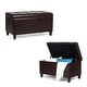 preview thumbnail 12 of 14, Adeco Rectangular Storage Ottoman Faux Leather Bench Lift-top Footrest