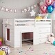 preview thumbnail 1 of 55, Contemporary Design Twin Size Loft Bed with Cabinet and Shelf, Maximized space, Solid Construction & Versatility Galore,聽 White