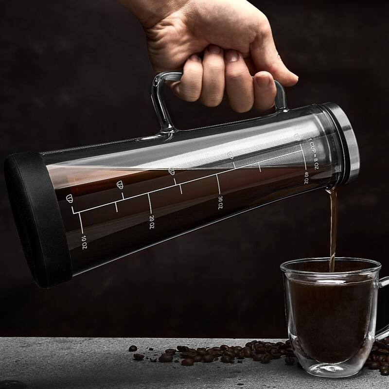 JoyJolt Fresco Cold Brew Coffee Maker, 1 Liter- 32 Ounce Glass Tea Maker