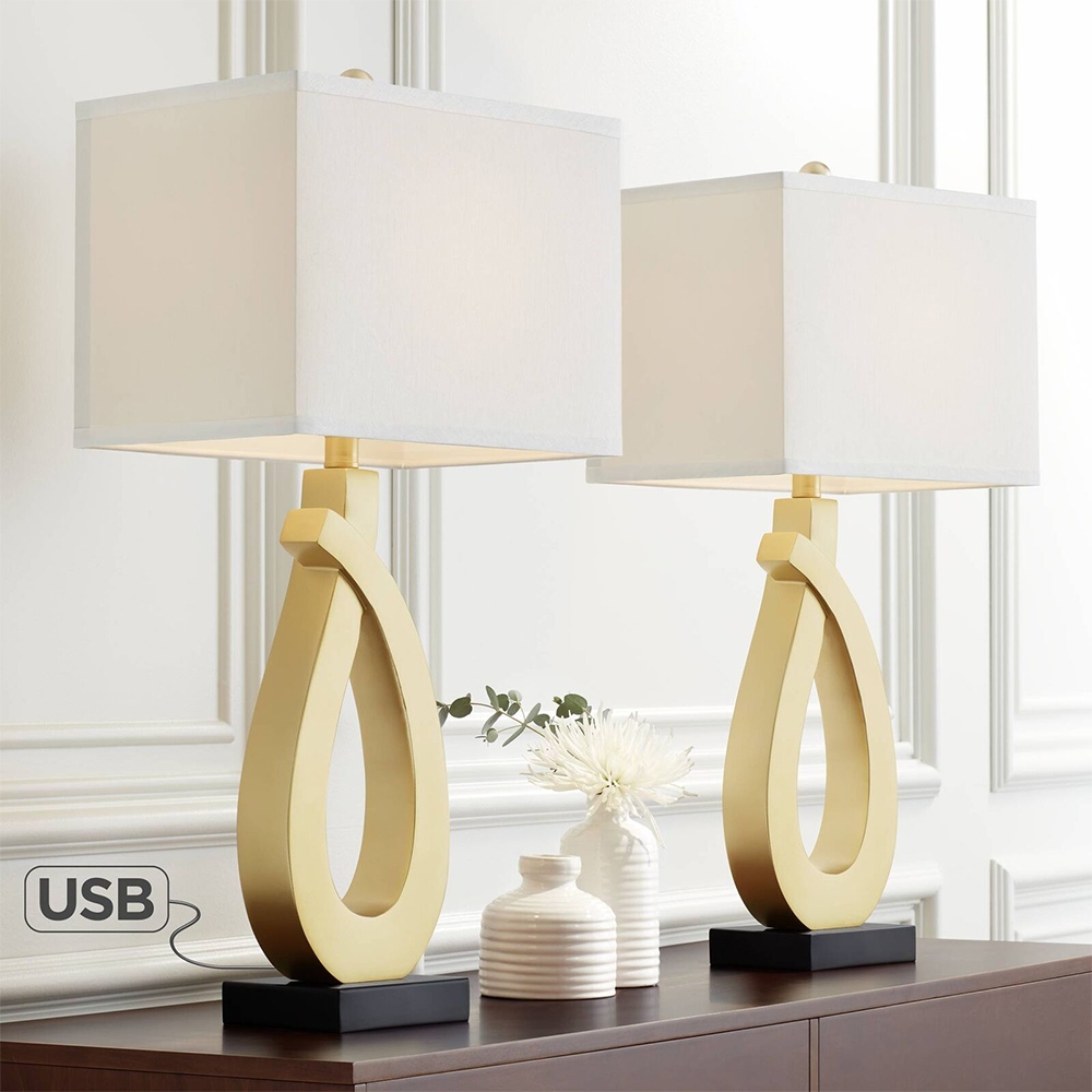 Gold tall hot sale table lamps