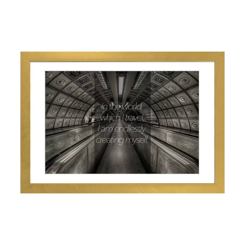 iCanvas "World Travels" by 5by5collective - Gold - 16x24x1