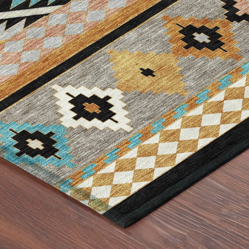 Machine Washable Indoor/ Outdoor Global Clemente Chantille Rug