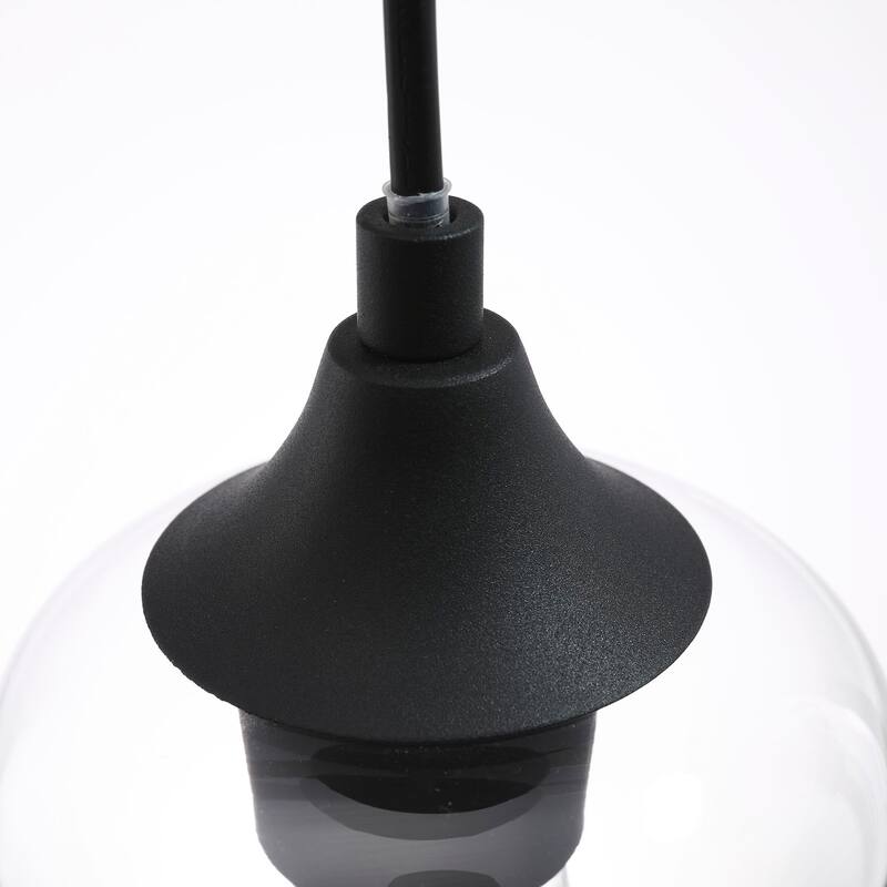 Modern Industrial Mini Pendant Lights with Adjustable Height, Set of 2