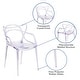 preview thumbnail 2 of 8, Transparent Fluid Style Stacking Side Chair - Accent & Side Chair - 21.5"W x 23"D x 32.25"H