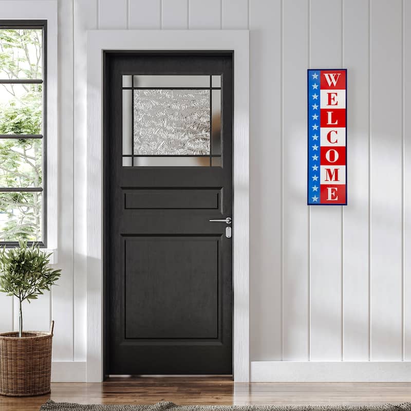 Americana Welcome Metal Wall Sign - 40"