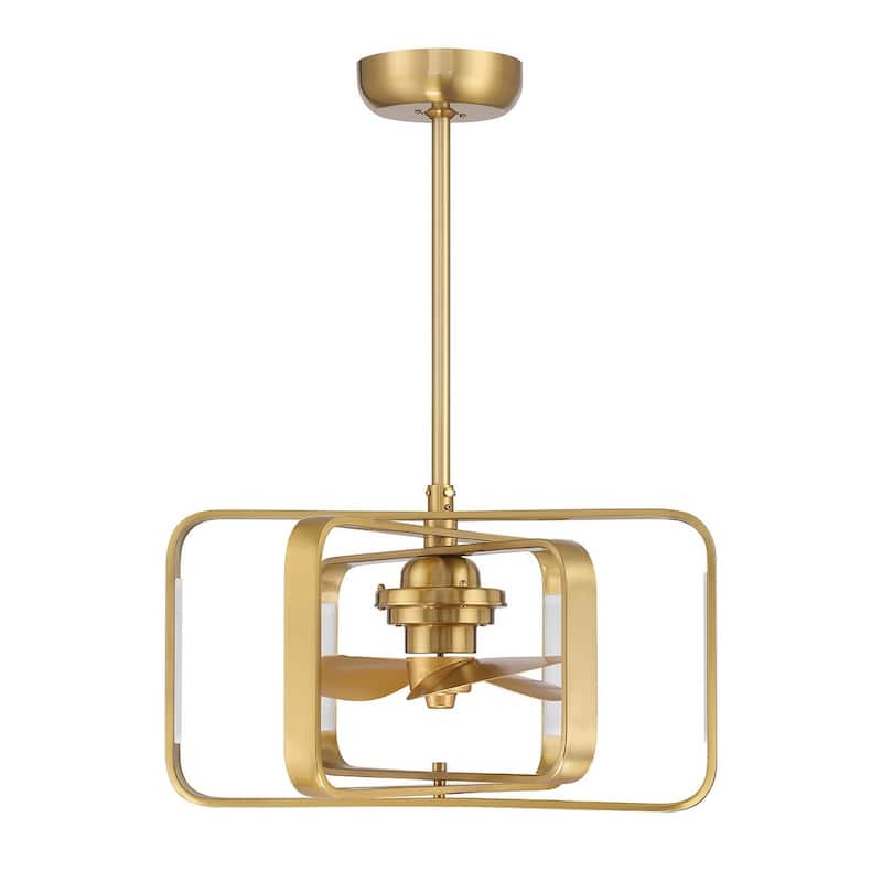 Lynx LED Fan D'Lier - Warm Brass