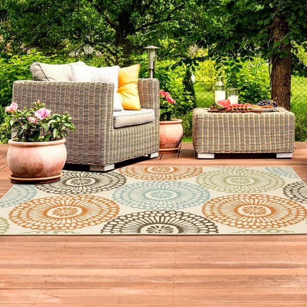Vista Home Malta Medallions Multi-colored Indoor-Outdoor Rug - Bed Bath ...