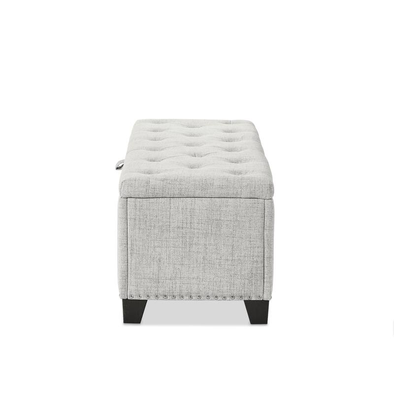 DH Basic Modern Brian 48-inch Rectangular Linen Storage Ottoman Bench by Denhour