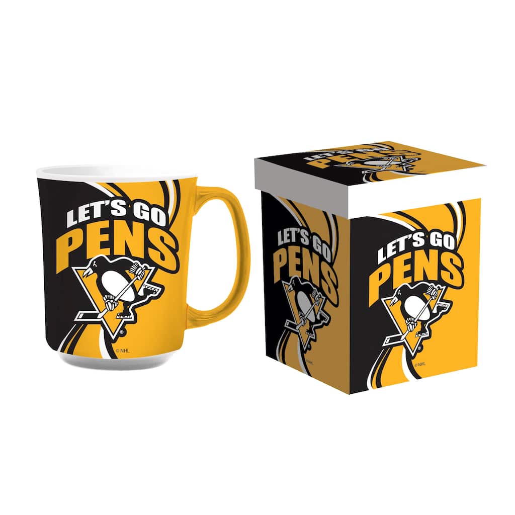 Pittsburgh Penguins, 14 oz Ceramic Coffee Mug w/ Gift Box