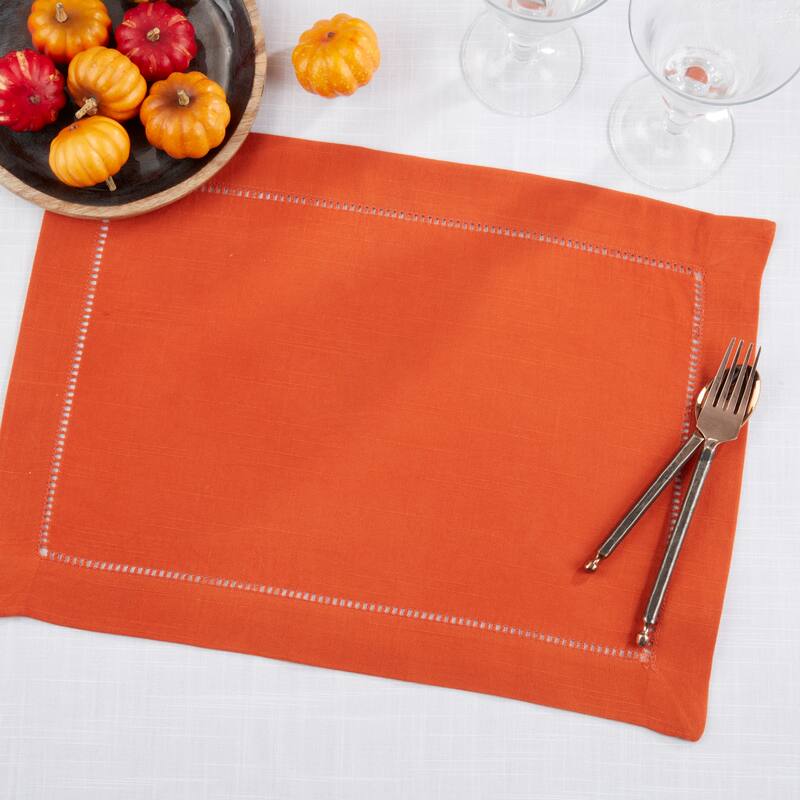 Classic Charm Hemstitched Border Placemat (Set of 12) - 14"x20"