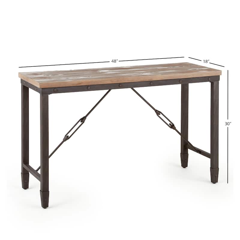 Steve Silver Gatling Industrial Wood and Metal Console Table