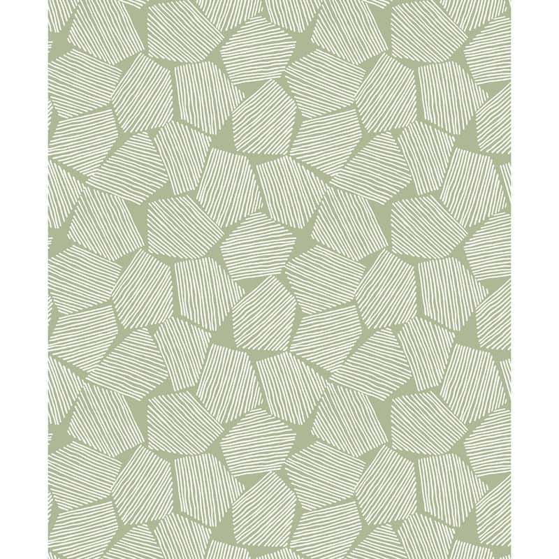 Seabrook Designs Liberta Glass Beaded Non-Woven Unpasted Wallpaper - 20.9 in. W x 33 ft. L - Sage