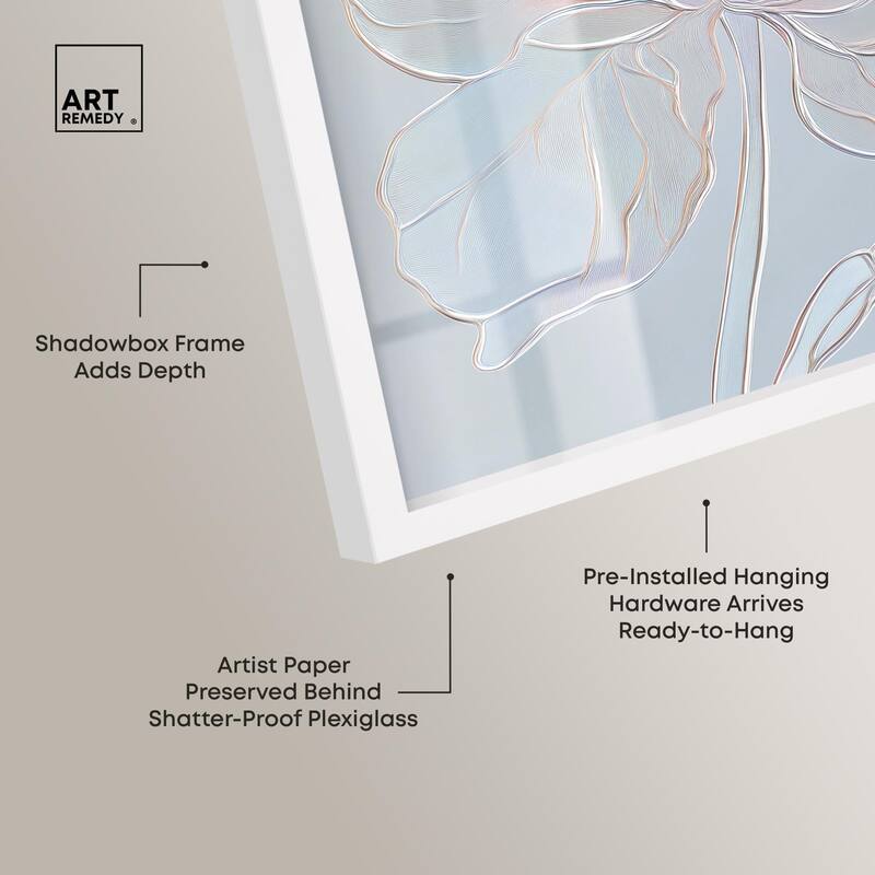 Embossed Flower I Shadowbox by Art Remedy