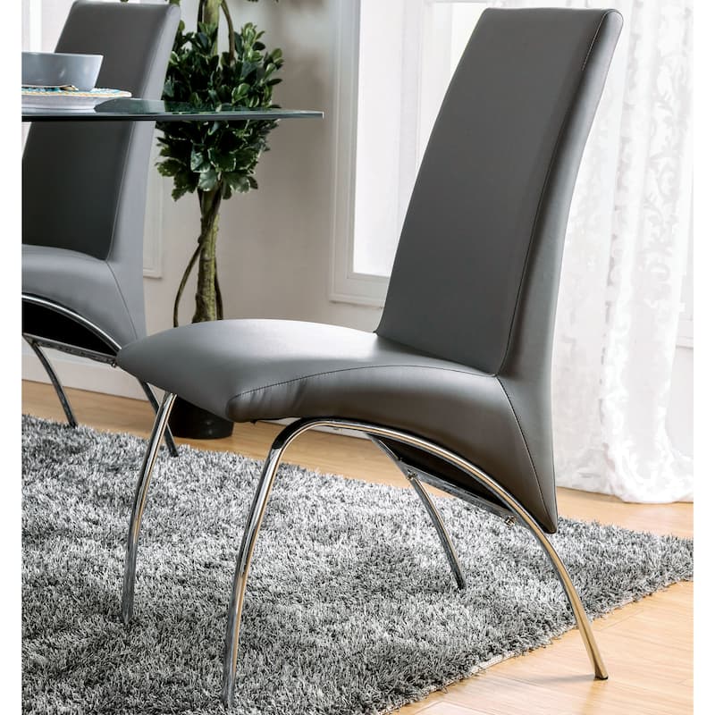 Chambers Modern Faux Leather Dining Chairs (Set of 2) by Furniture of America