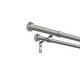 preview thumbnail 1 of 6, ATI Home Topper Double Curtain Rod and Finial Set 36" to 72" - Matte Silver