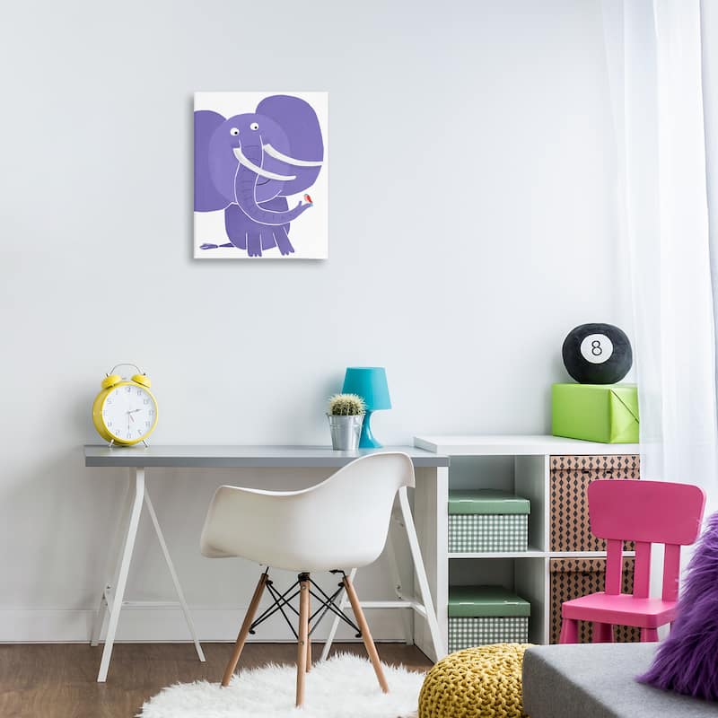 Stupell Elephant & Bird Friends Canvas Wall Art Design By Carla Daly