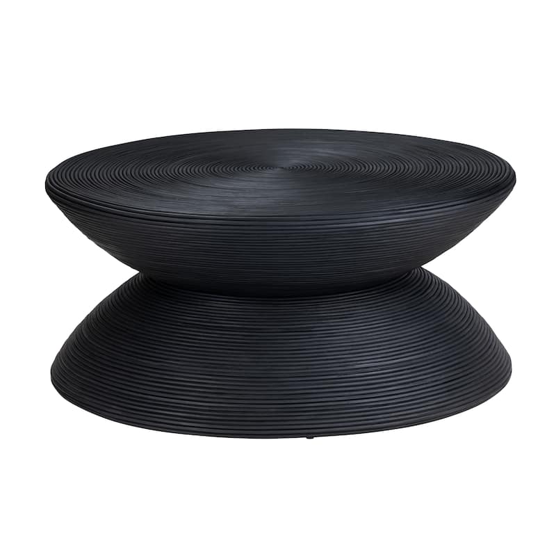 Bengali Rattan and Wood Cocktail Table - Black